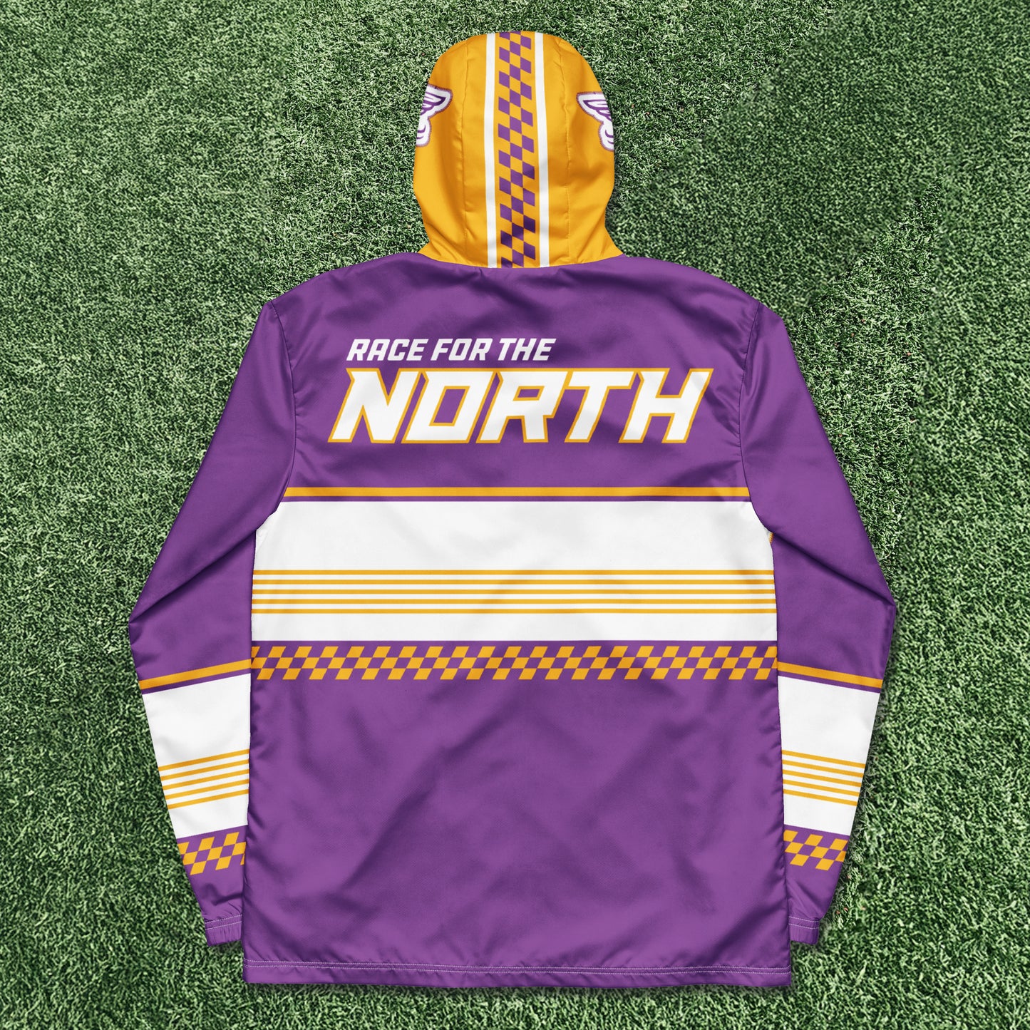 Purple Playoff Race Mens Windbreaker