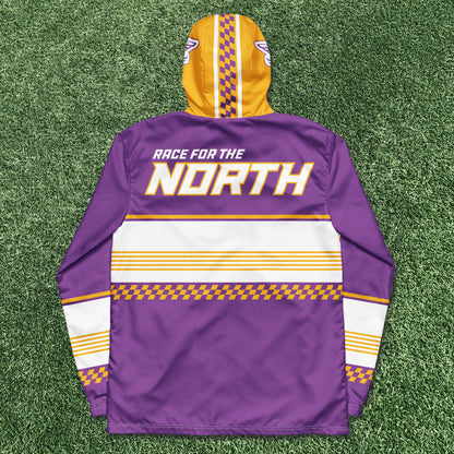 Purple Playoff Race Mens Windbreaker