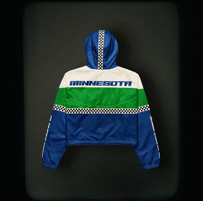 Playoff Race Womens Cropped Windbreaker