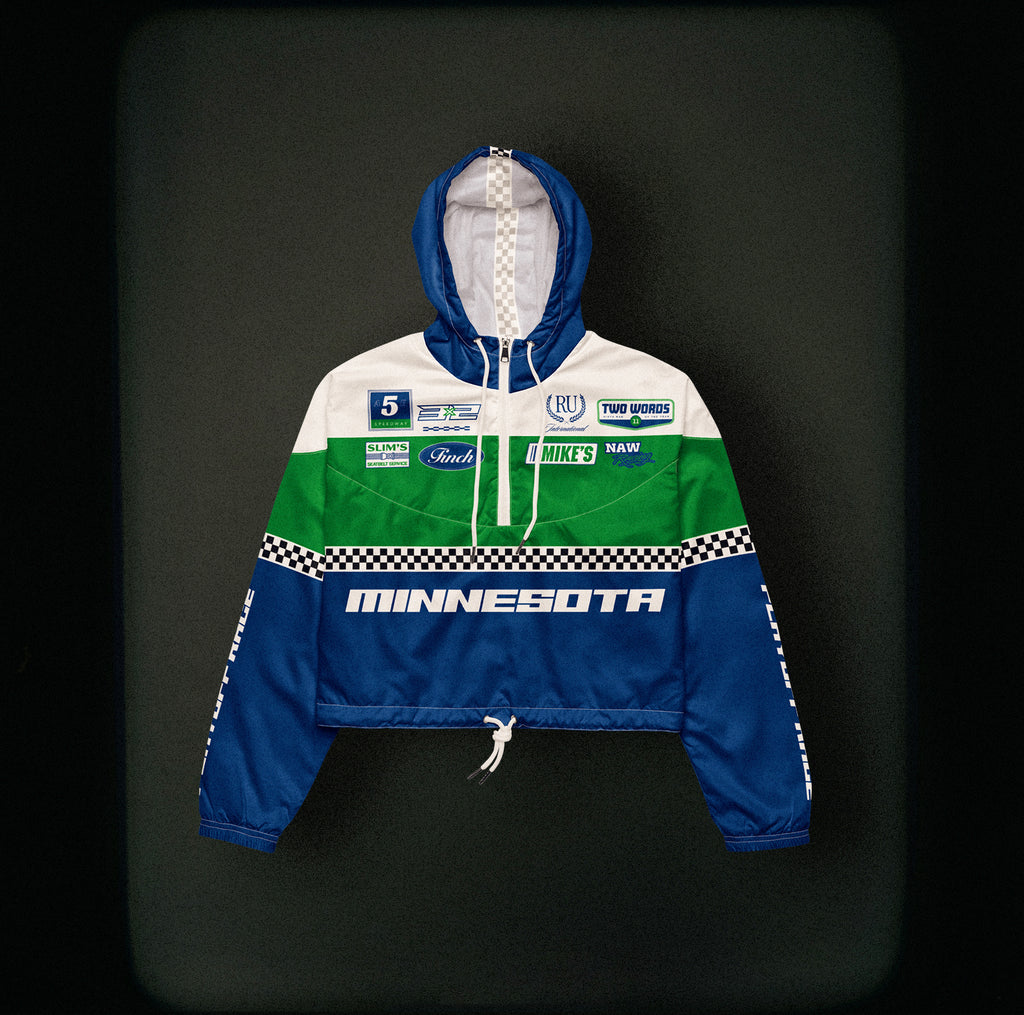 Playoff Race Womens Cropped Windbreaker