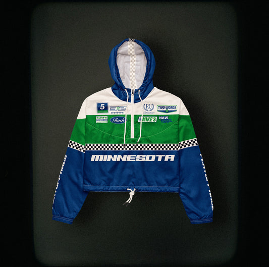 Playoff Race Womens Cropped Windbreaker