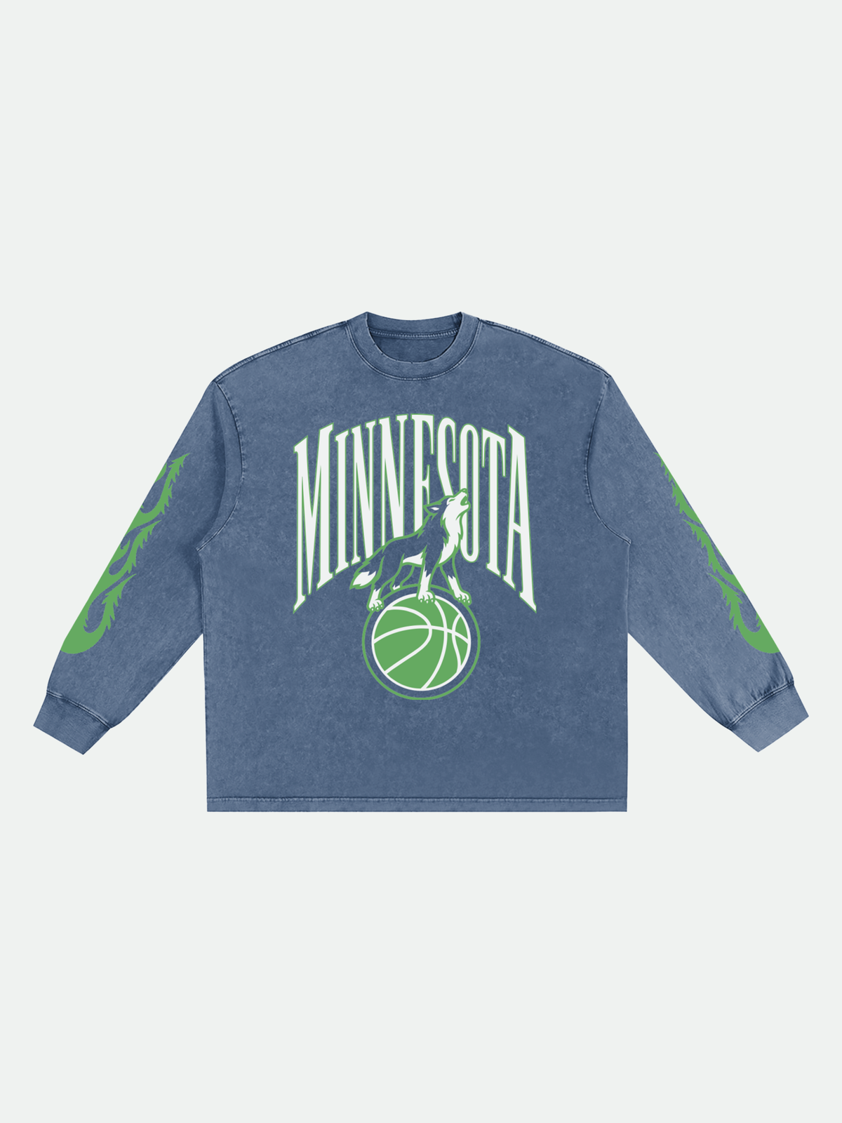 Flames Long Sleeve Blue