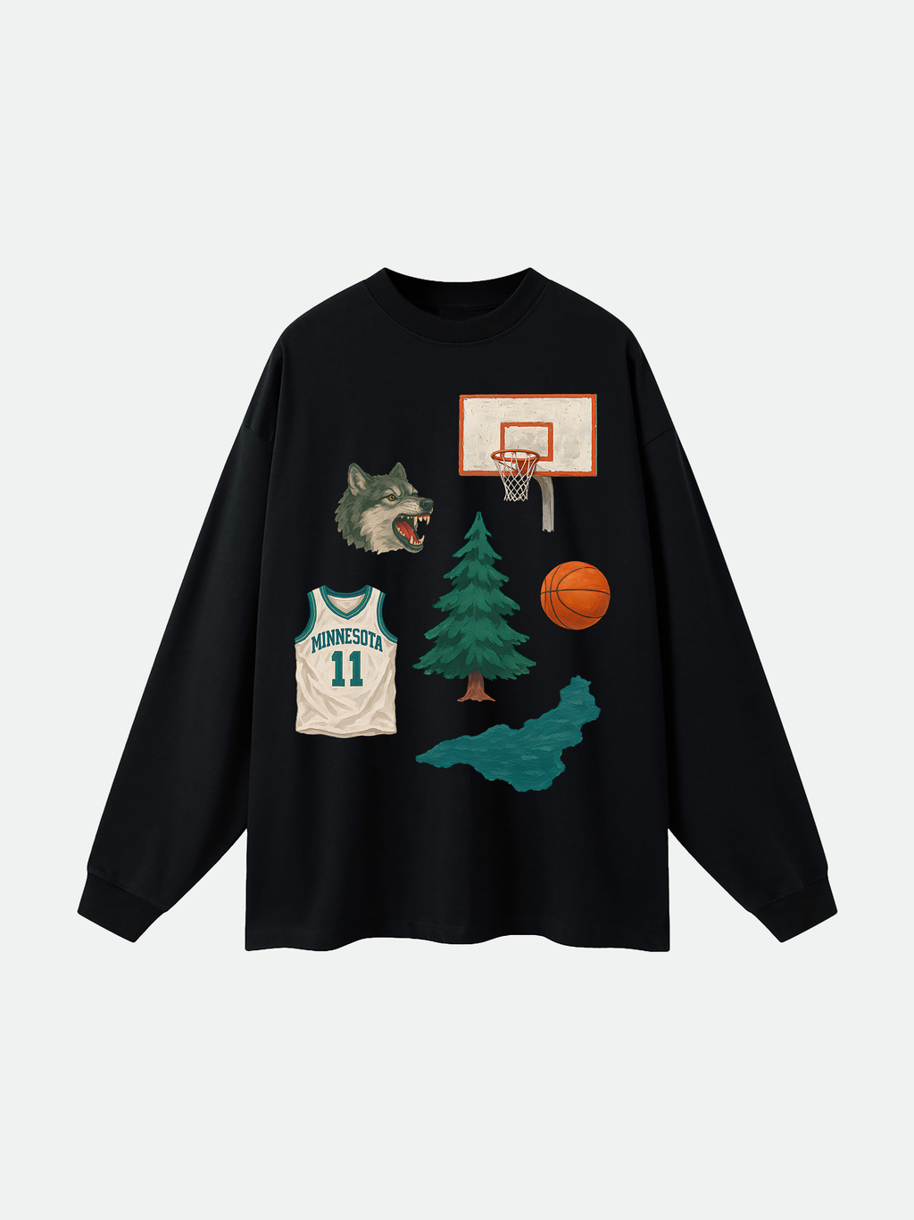 Collage Long Sleeve (Black)