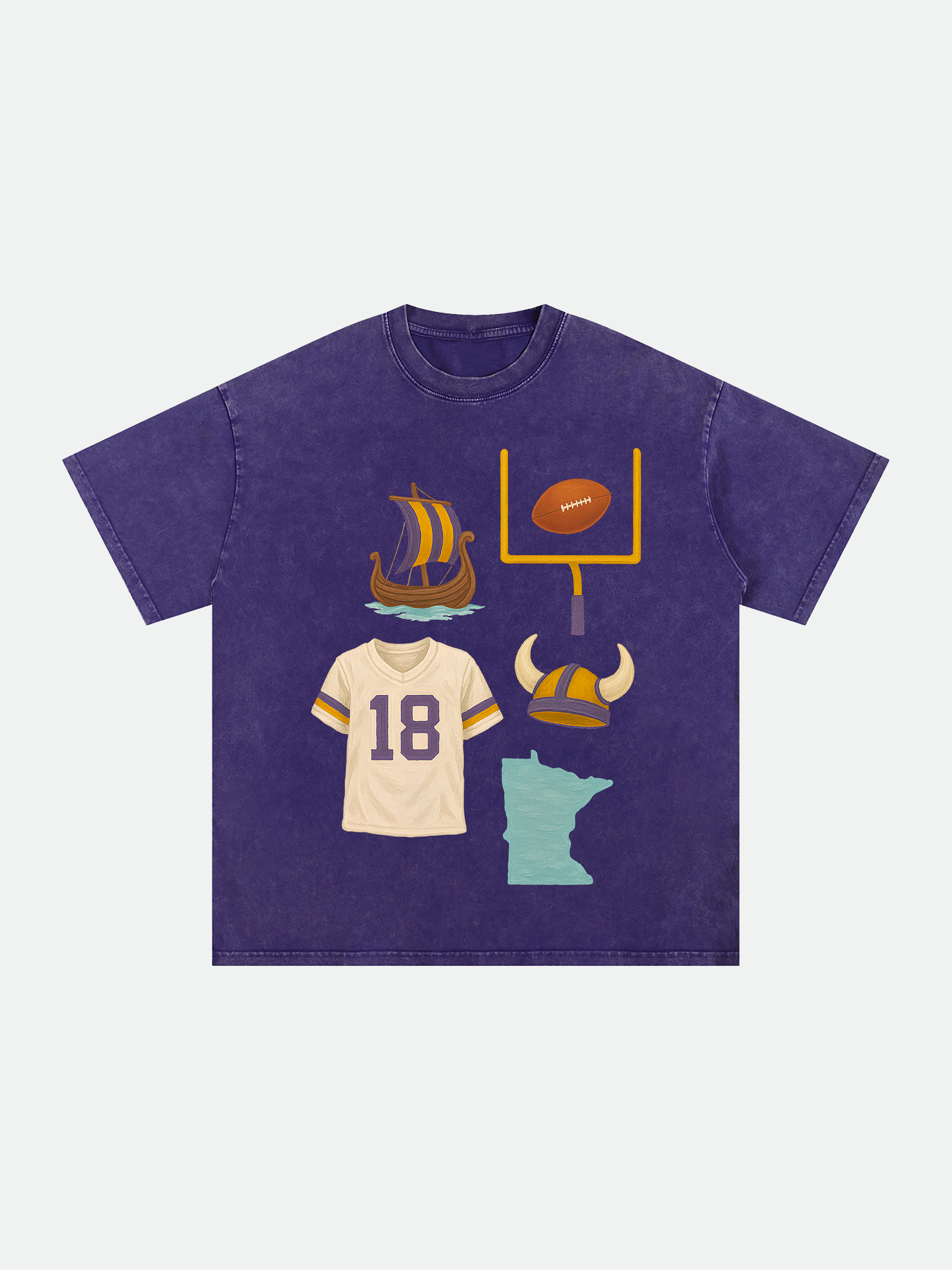 Football Collage (Purple)