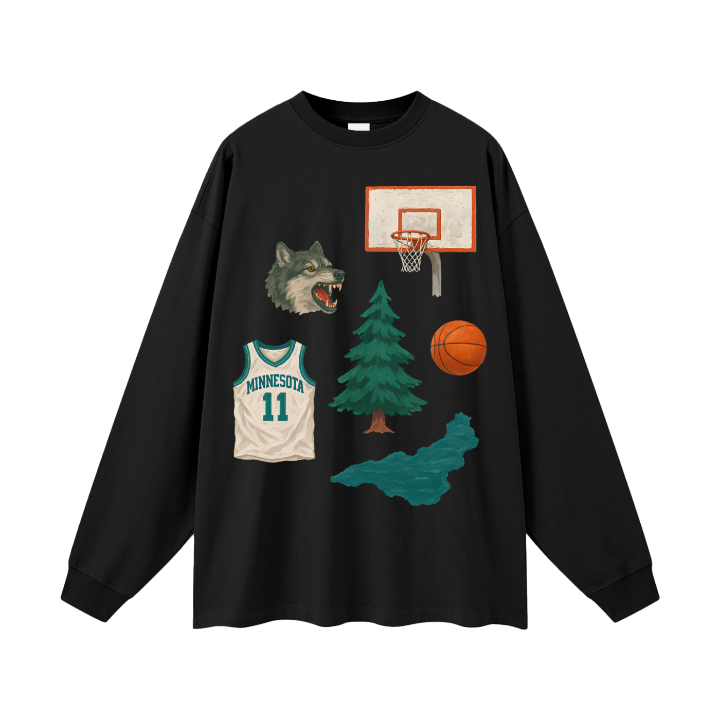 Collage Long Sleeve (Black)