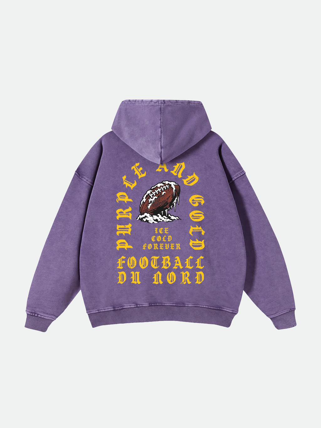 Gothic Purple Football Hoodie