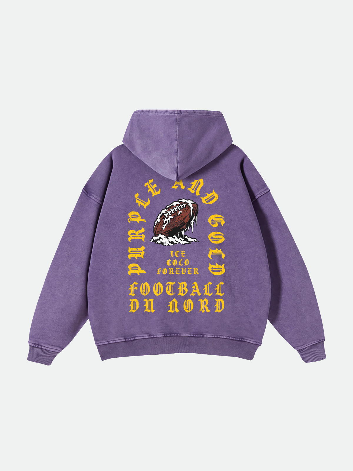Gothic Purple Football Hoodie